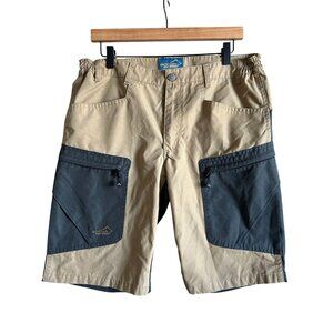Arrak Men's Sz 52 Outdoor Hiking Shorts Beige & Black Dual Pockets Lightweight